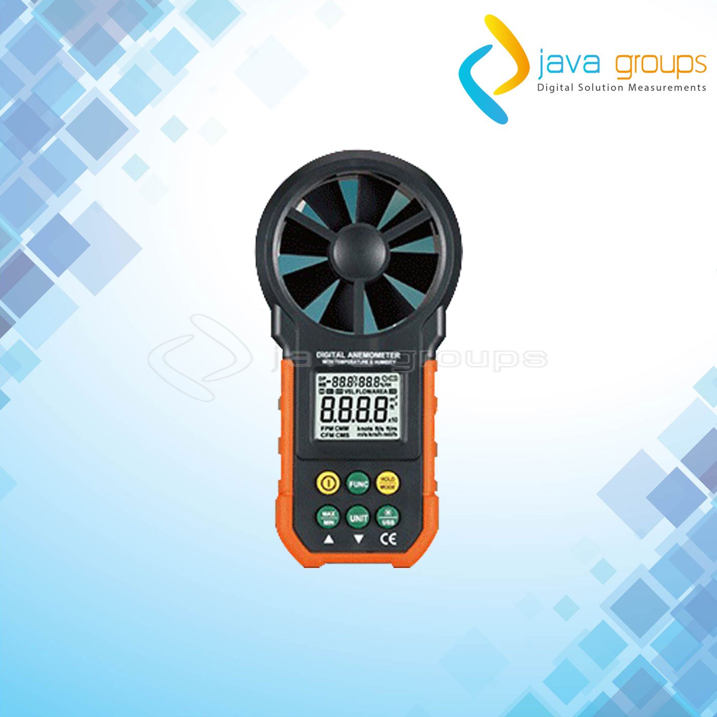 Alat Pengukur Kecepatan Angin Anemometer MS6252A Alat Pengukur Kecepatan Angin Anemometer MS6252A adalah sebuah alat ukur portabel  yang dapat membantu untuk mengukur kecepatan angin atau ( Anemometer ) dengan tingkat akurasi yang baik. Meteran ini dapat digunakan untuk pengukuran genggam ataupun tetap karena perangkat ini mempunyai bentuk ukuran yang portabel, selain itu juga memiliki indikaror baterai rendah dan juga terdapat USB yang berfungsi untuk pengunggahan data waktu yang nyata. Alat Pengukur Kecepatan Angin Anemometer MS6252A ini sudah banyak digunakan di beberapa bidang seperti bidang meteorologi dan geofisika atau stasiun perkiraan cuaca dll. Meteran ini dilengkapi dengan sebuah tampilan layar LCD besar dan juga lampu latar yang dapat memudahkan pembacaan hasil dari pengoperasiannya, selain itu perangkat ini memiliki fungsi ruang baca, maksimum, minimum, dll.  Fitur Alat Pengukur Kecepatan Angin Anemometer MS6252A : Memiliki bentuk ukuran yang portabel. Dapat digunakan untuk pengukuran genggam atau tetap Dilengkapi dengan layar LCD besar dab lampu latar. Memiliki fungsi ruang baca, maksimum, minimum, dll. Memiliki indikator baterai rendah dan juga port USB.  Spesifikasi Alat Pengukur Kecepatan Angin Anemometer MS6252A : 1. Kecepatan Udara:                              Kisaran:            Akurasi:     1) m / s (meter per detik)               : 0,40 ~ 30,0      Â± (2,0% + 50)     2) ft / m (kaki per menit)                : 80 ~ 5900        Â± (2,0% + 50)     3) km / jam (kilometer per jam)    : 1,4 ~ 108,0      Â± (2,0% + 50)     4) mil / jam (mil per jam)                : 0,9 ~ 67,0        Â± (2,0% + 50)     5) Knot (mil laut per jam)                : 0,8 ~ 58,0        Â± (2,0% + 50) 2. Aliran Udara:       Range                  Area     1) CFM:              0 hingga 99990    0 ~ 9.999ftÂ²     2) CMM:            0 hingga 99990    0 ~ 9.999mÂ²     3) CMS:              0 hingga 9999      0 ~ 9.999mÂ² 3. Pengaturan Area Aliran 4. Fungsi MAX / MIN 5. Tampilkan Lampu Belakang 6. Daya Mati Otomatis 7. Indikasi Baterai Rendah 8. Catu Daya : 1 x 9V 6F22 9. Ukuran : 165 x 85 x 38mm 10. Berat : 200g