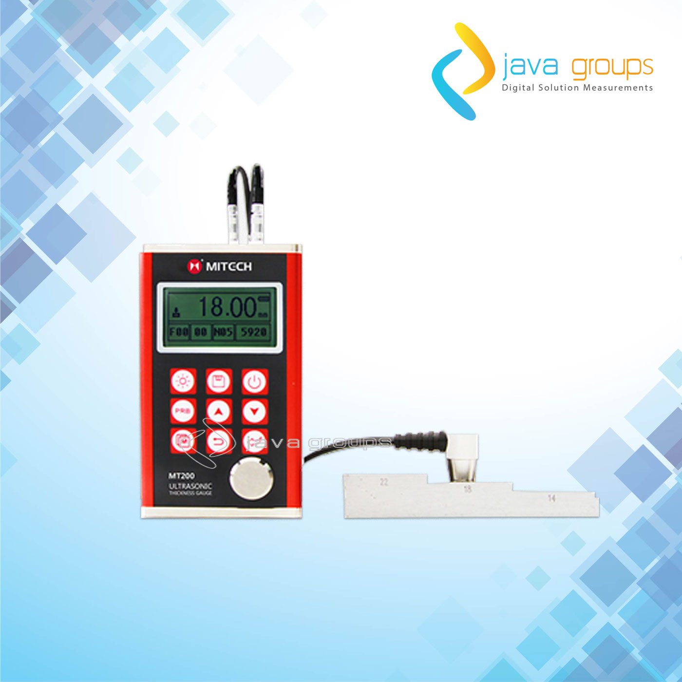 Alat Pengukur Ketebalan Digital Ultrasonik MITECH MT200