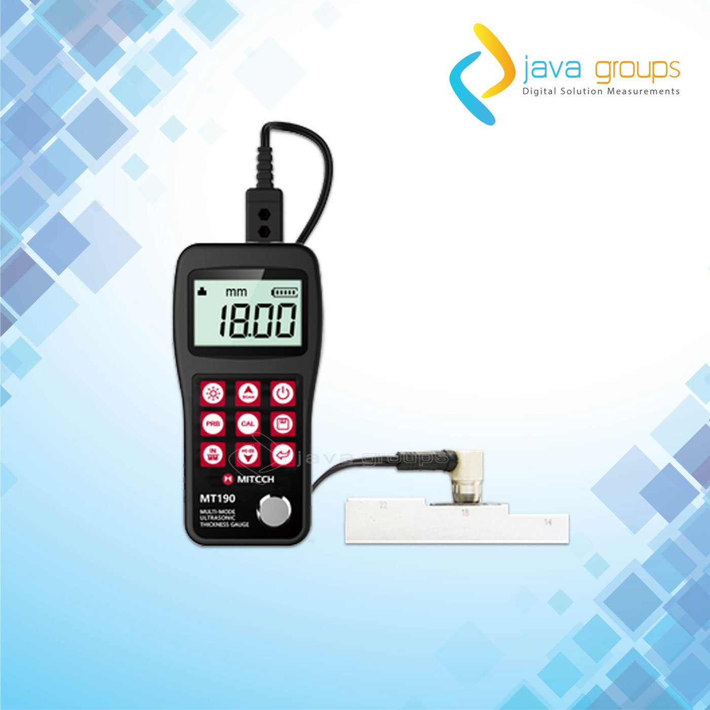 Alat Pengukur Ketebalan Ultrasonik Multi-Mode MITECH MT190