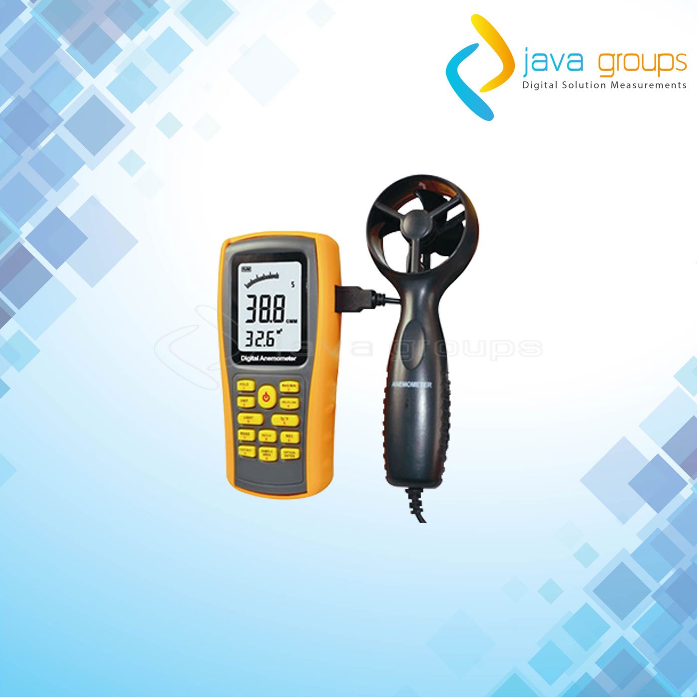 Alat Ukur Kecepatan Angin Anemometer Digital AMF028