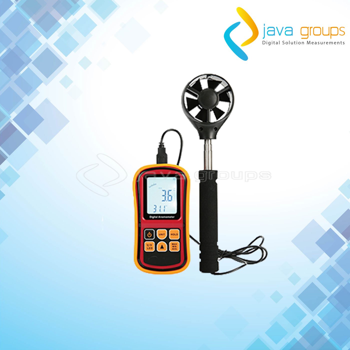 Alat Ukur Kecepatan Udara Anemometer Digital AMF002+