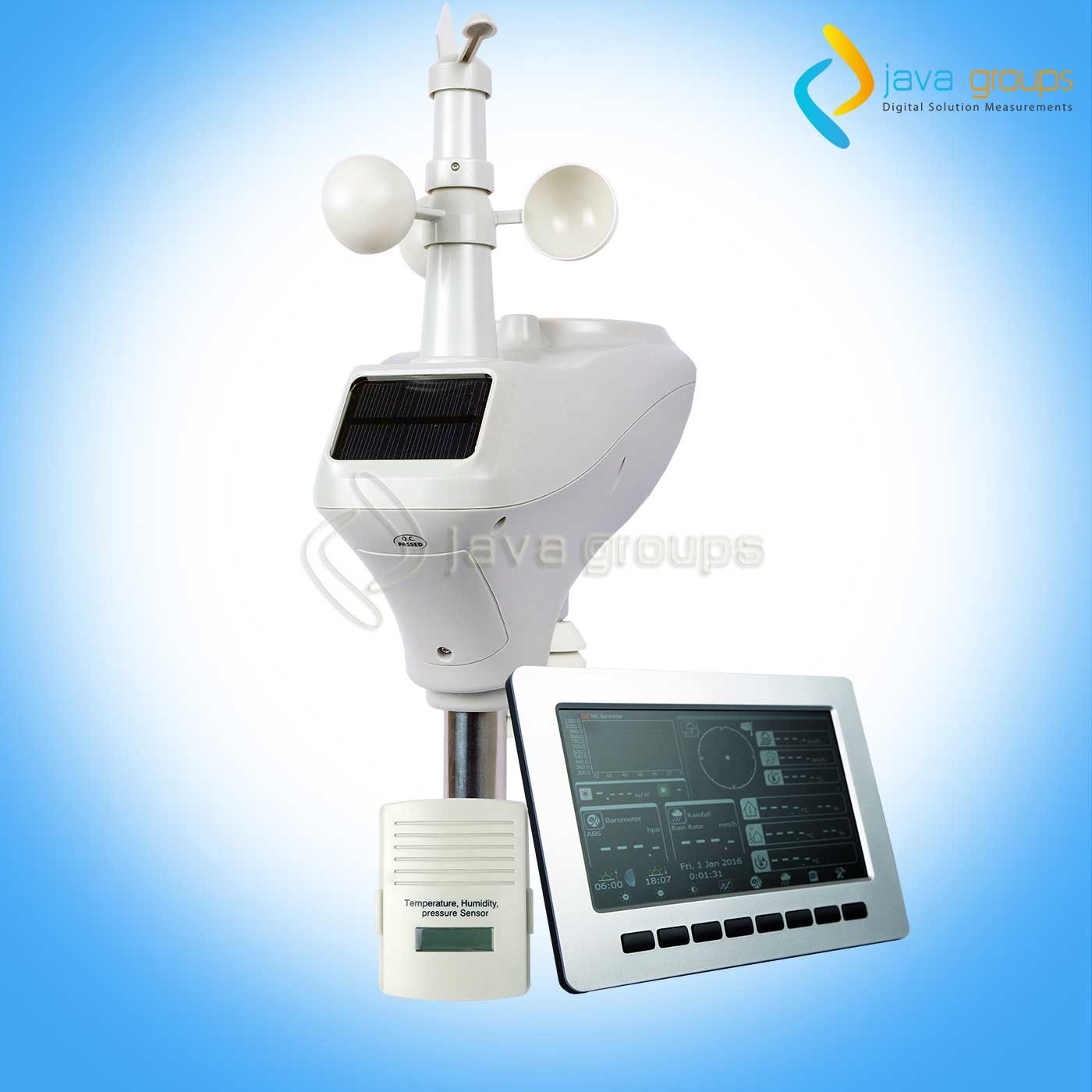 Aw-003 Alat Pengukur Arah Angin Dan Cuaca Weather Station Digital